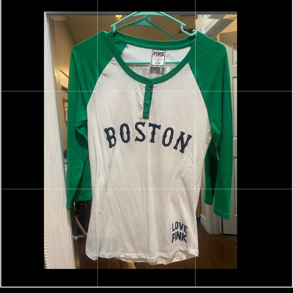 Boston Red Sox baseball , Victoria’s Secret pink shirt